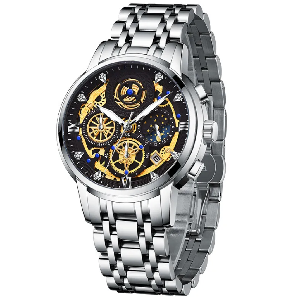 Waterproof Stainless Steel High Detailed Mechanics And Fashion Design Watch