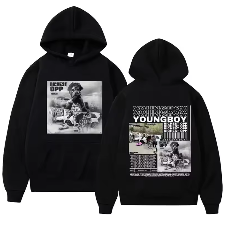 NBA Young Boy Graphic Hoodie Men Or Womens Streetwear High End Fashion Sweater