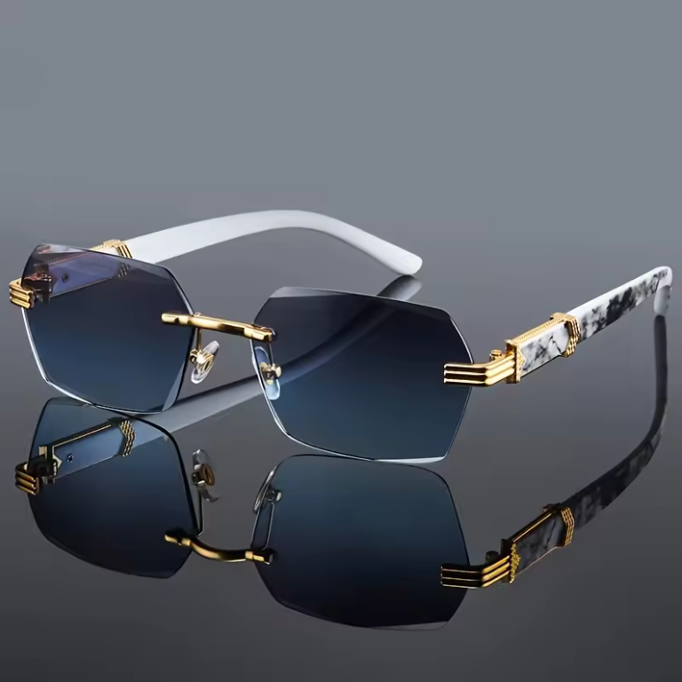 Luxury Premium Style Sunglasses Framless Hardened Lense Sunglasses