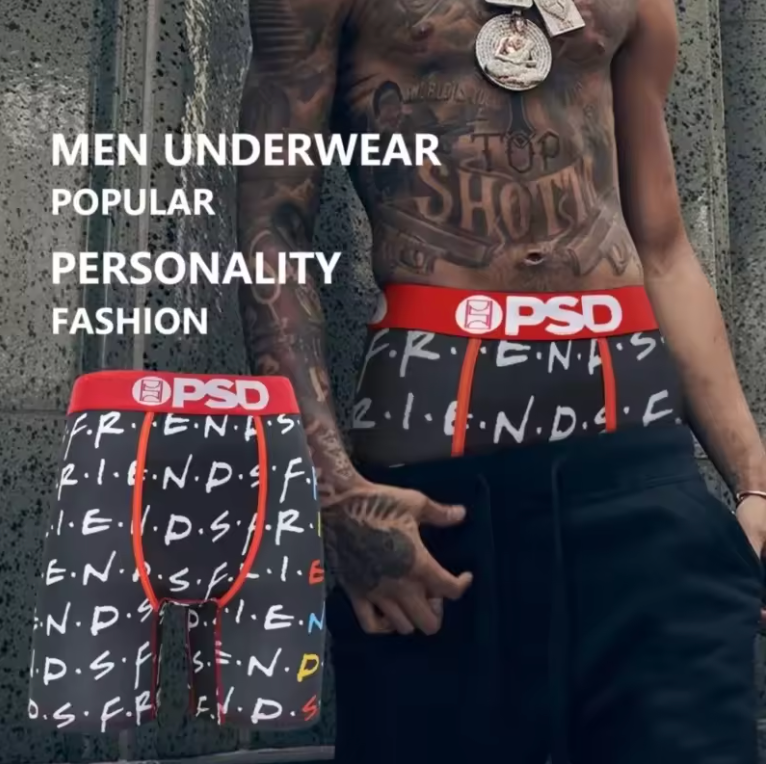 Mens PSD Monopoly Logo Design Spandex Boxer Breifs