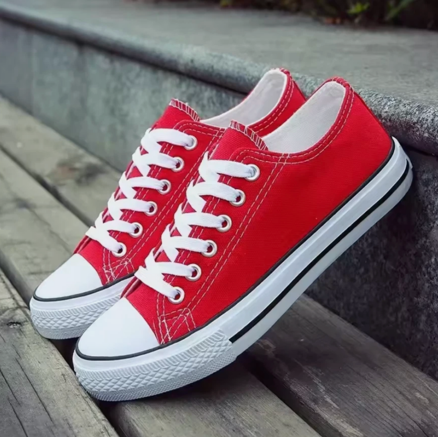 Classic Flat Bottom Low Top Lace Up Unisex Casual Tennis Sneakers