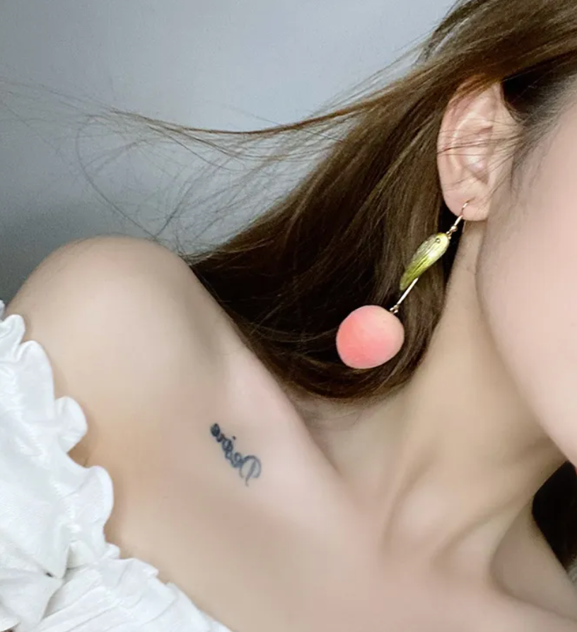 Dangling Peaches Fruit Peach tree Earrings Pair
