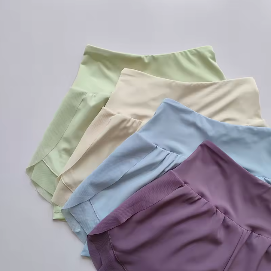 Women's Summer Sports Yoga Shorts Stretch, Breathable Quick Dry With Pocket