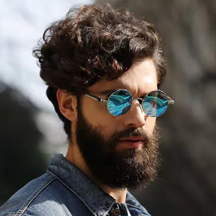Unisex Round Frame And Lense Sun Glasses Classy Fashion Gold And Silver Shades