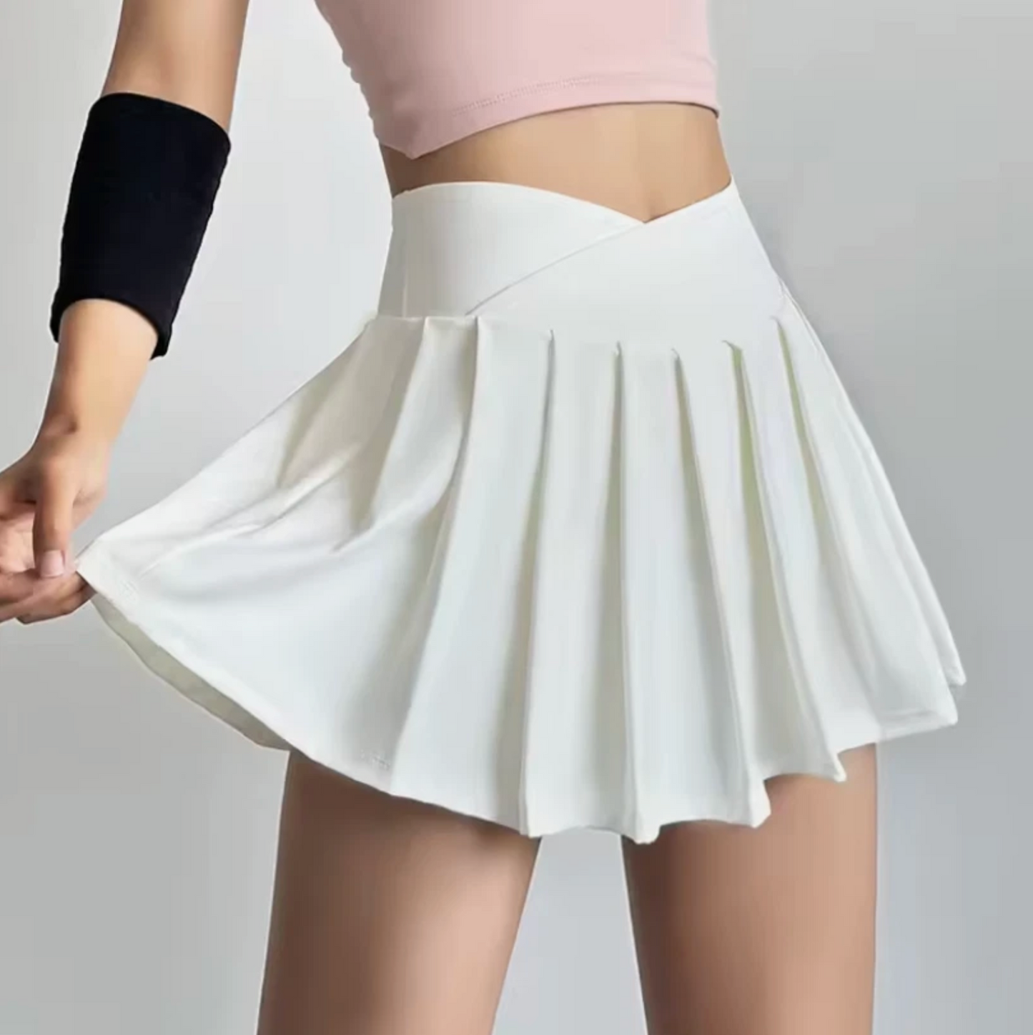 Womens Athletic Style Tennis Skirt White, Brown, Black, Beige, Lavender