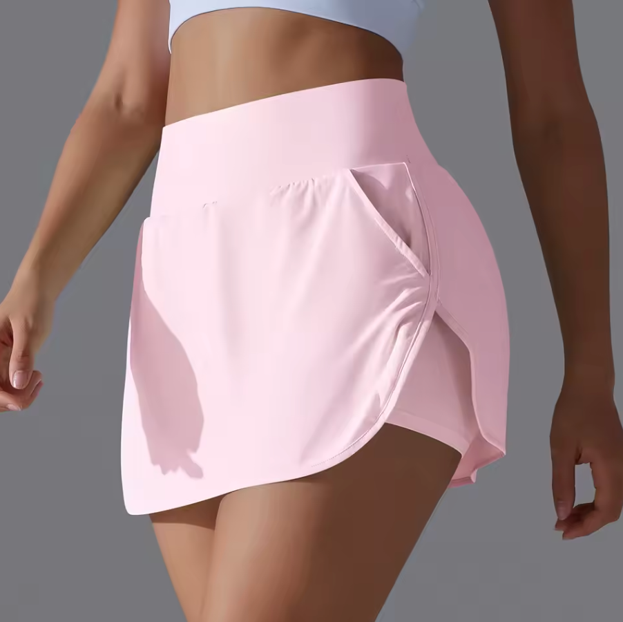 Woman's Athletic Yoga, Tennis Spandex Skirts With Inside Pocket