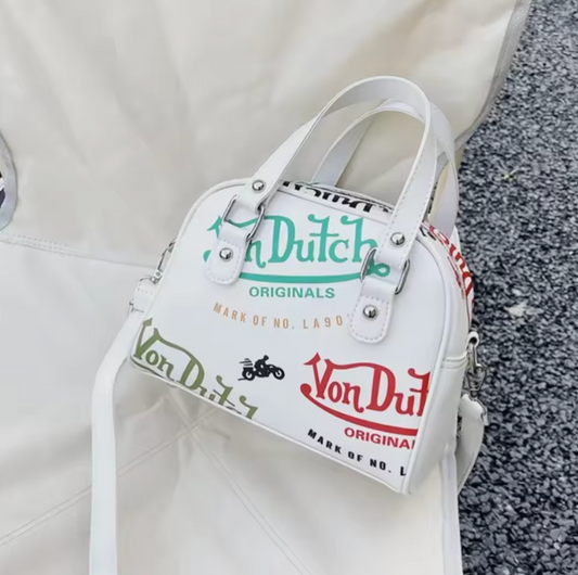 Von Dutch Designer Fashion Style Hand Bag Women Zipper Purse Shoulder Travel Bag