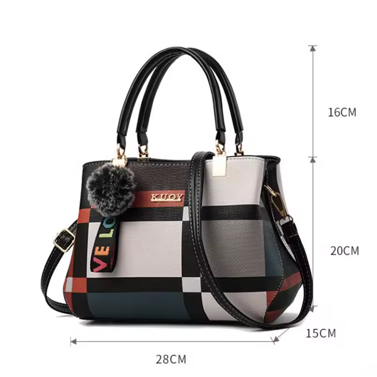 Womens Purse Lucury Fashion Multi Color Hand Bag With Adjustable Shoulder Strap