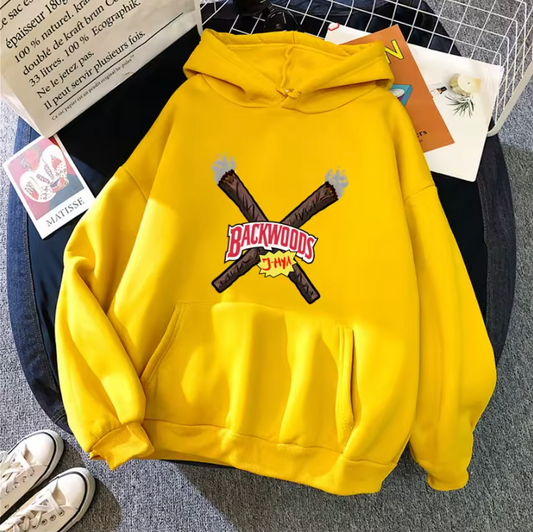 Unisex Hoodie Backwoods Natural Cigar Logo Warm Pullover Sweatshirt Hoodie