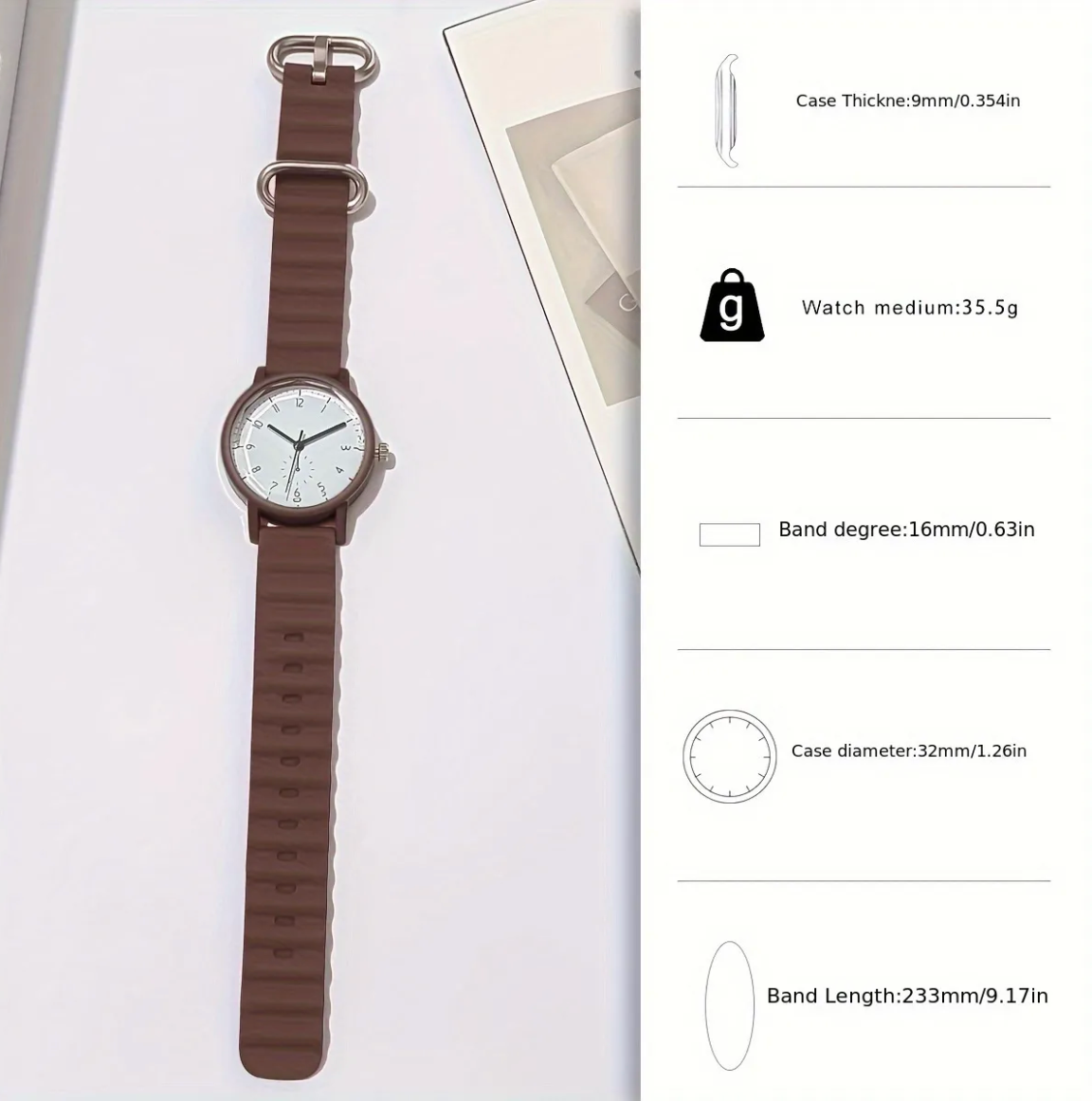 Womens Style Simple Fashion Silicone Elegant Ladies Quartz Watch
