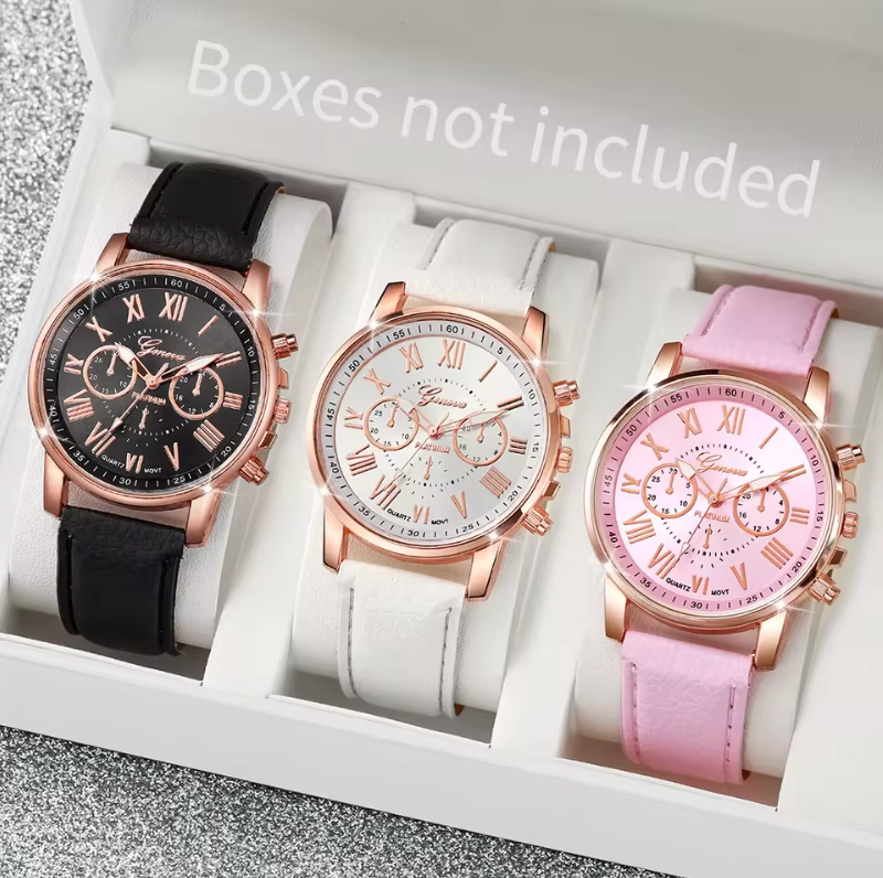 Womens Style 3pc Watch Set Or Watch And Jewelry Necklace Earrings And More