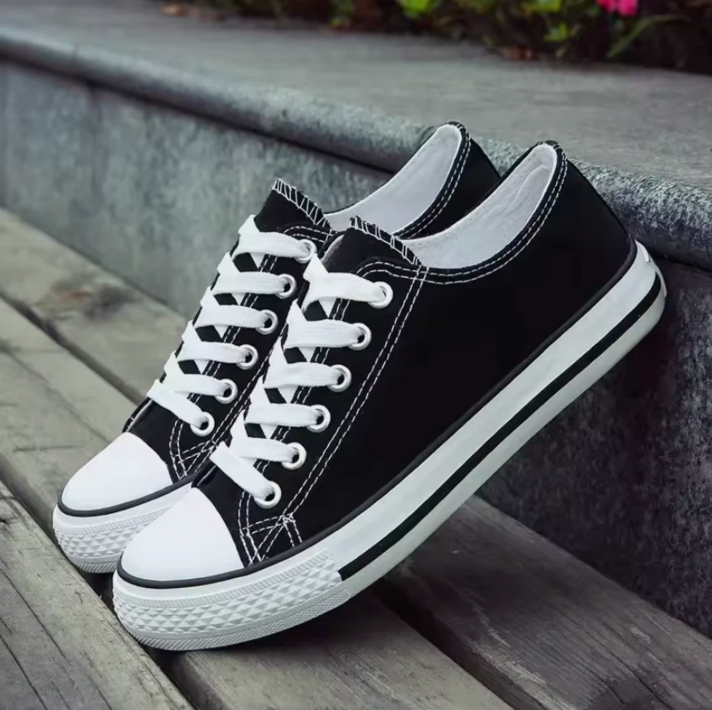 Classic Flat Bottom Low Top Lace Up Unisex Casual Tennis Sneakers
