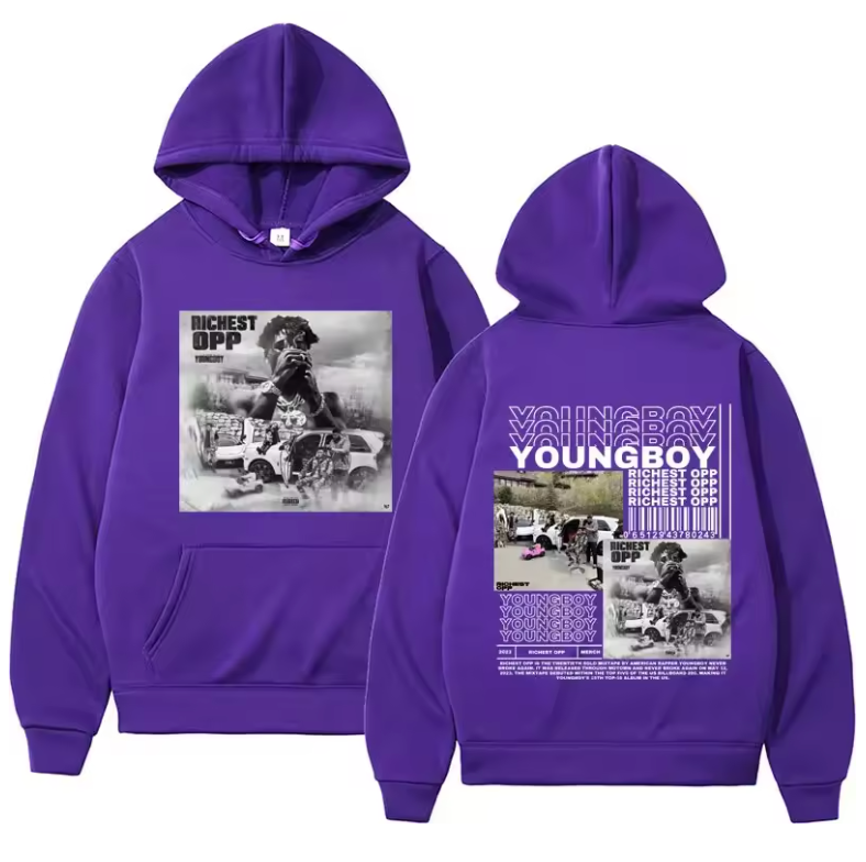 NBA Young Boy Graphic Hoodie Men Or Womens Streetwear High End Fashion Sweater