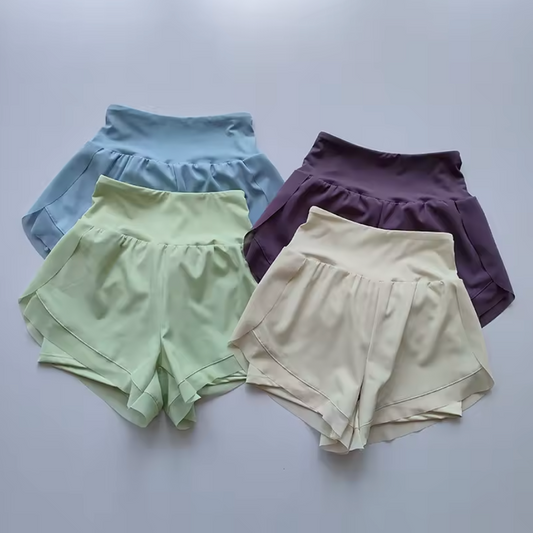 Women's Summer Sports Yoga Shorts Stretch, Breathable Quick Dry With Pocket