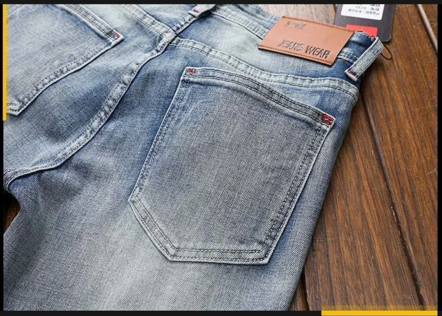 Mens Primium Denim Jeans Retro Street Style Biker Jeans