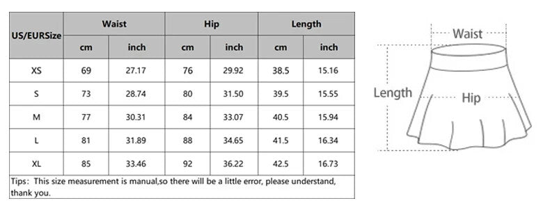 Women's Athletic Fashion Tennis Golf Style Skirt And Spandex Shorts Underneath