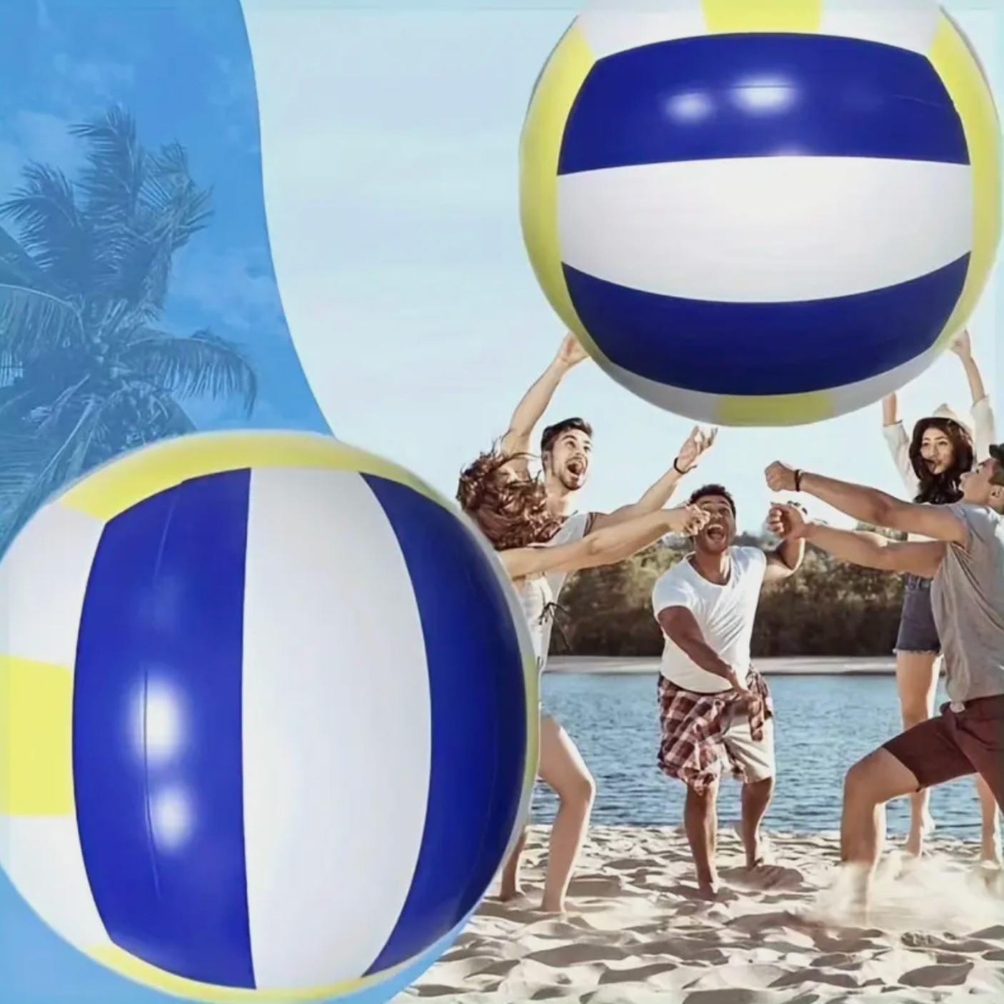 Giant 24 Inch Inflatable Beach Volleyball XL Pool Or Beach Ball