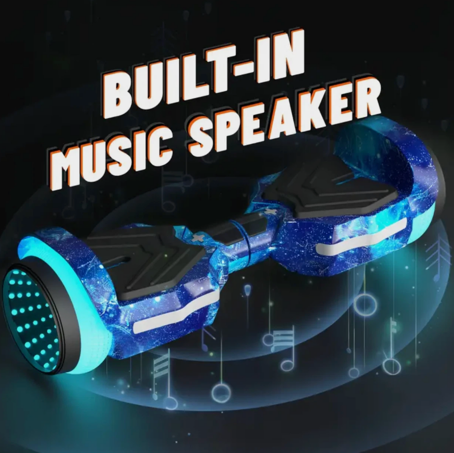 LED Light Up Bluetooth All Terrain HoverBoard 8.5mph, 8+ Mile Max Distance