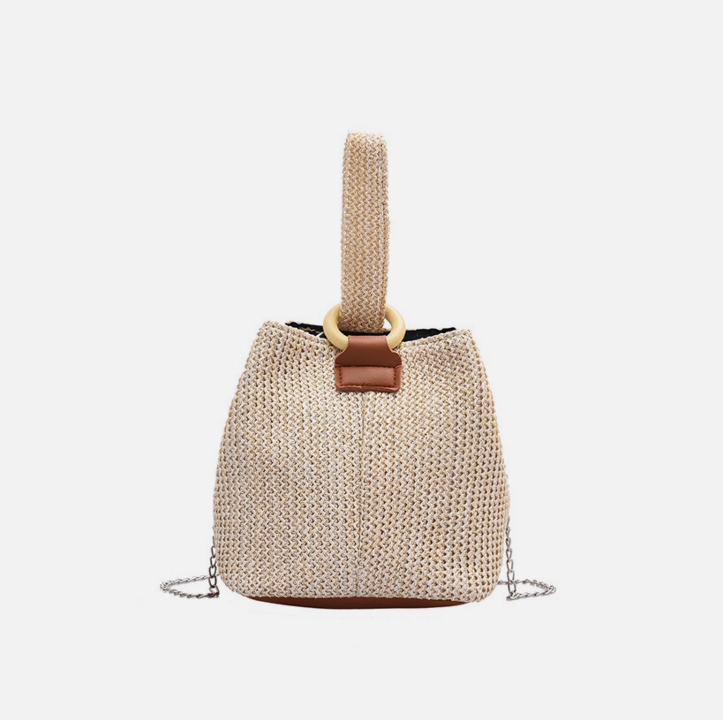 Straw Beach Hand Or Silver Chain Shoulder Strap Summer Bags