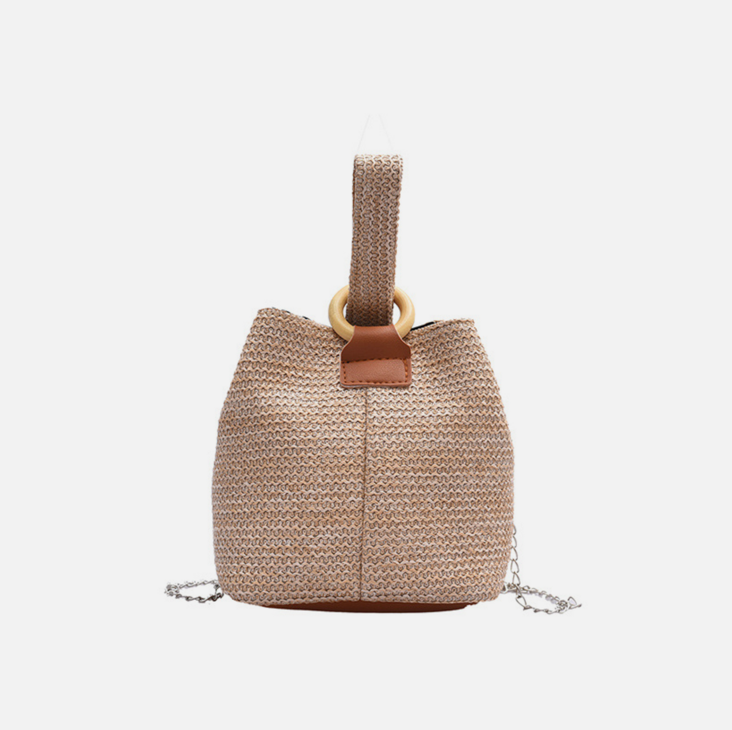 Straw Beach Hand Or Silver Chain Shoulder Strap Summer Bags