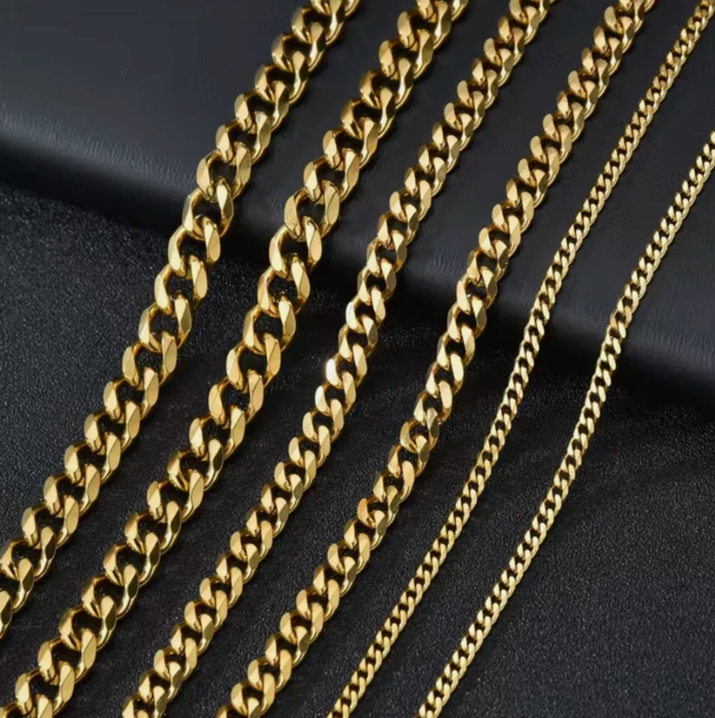 Mens Gold or Silver Chain Link Cuban Link Heavy Metal Chain