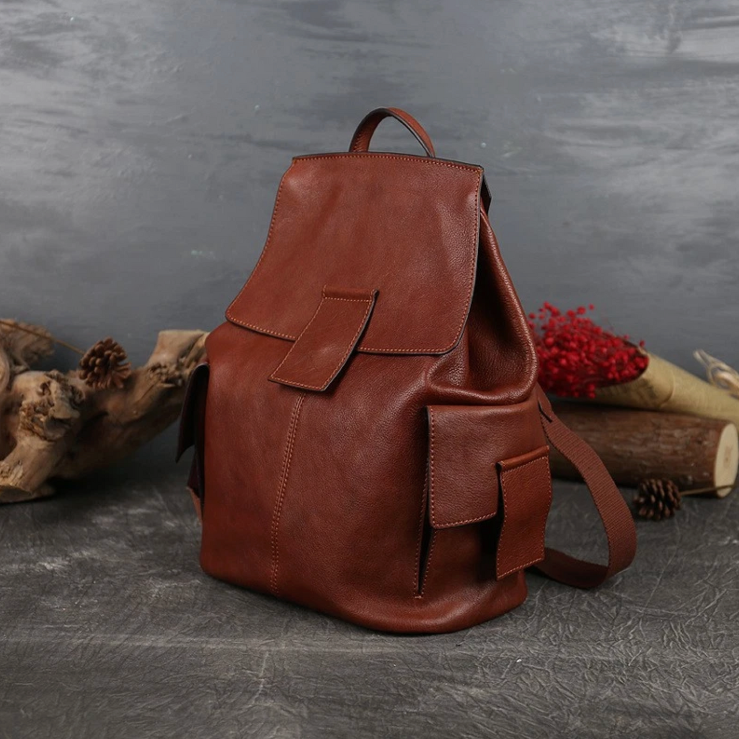 Brand New Retro National Style Genuine Leather Bag