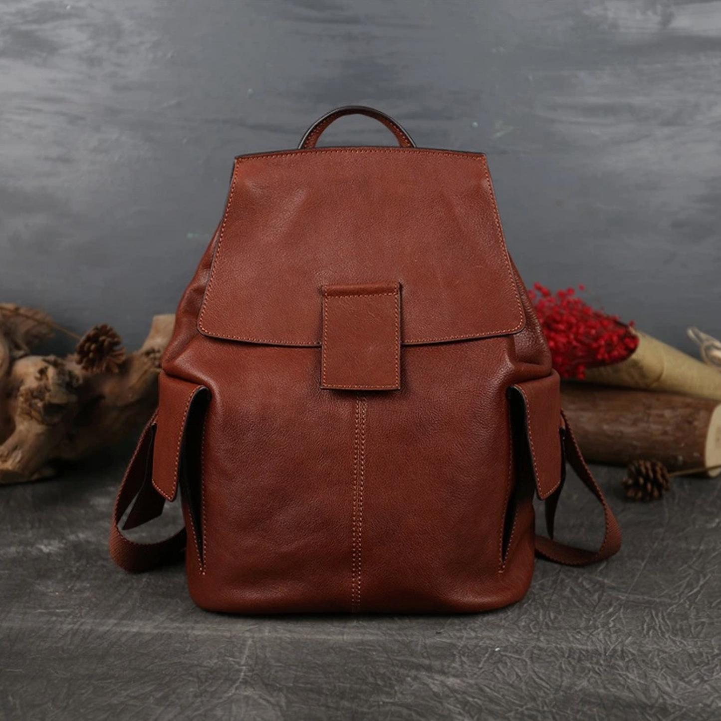Brand New Retro National Style Genuine Leather Bag