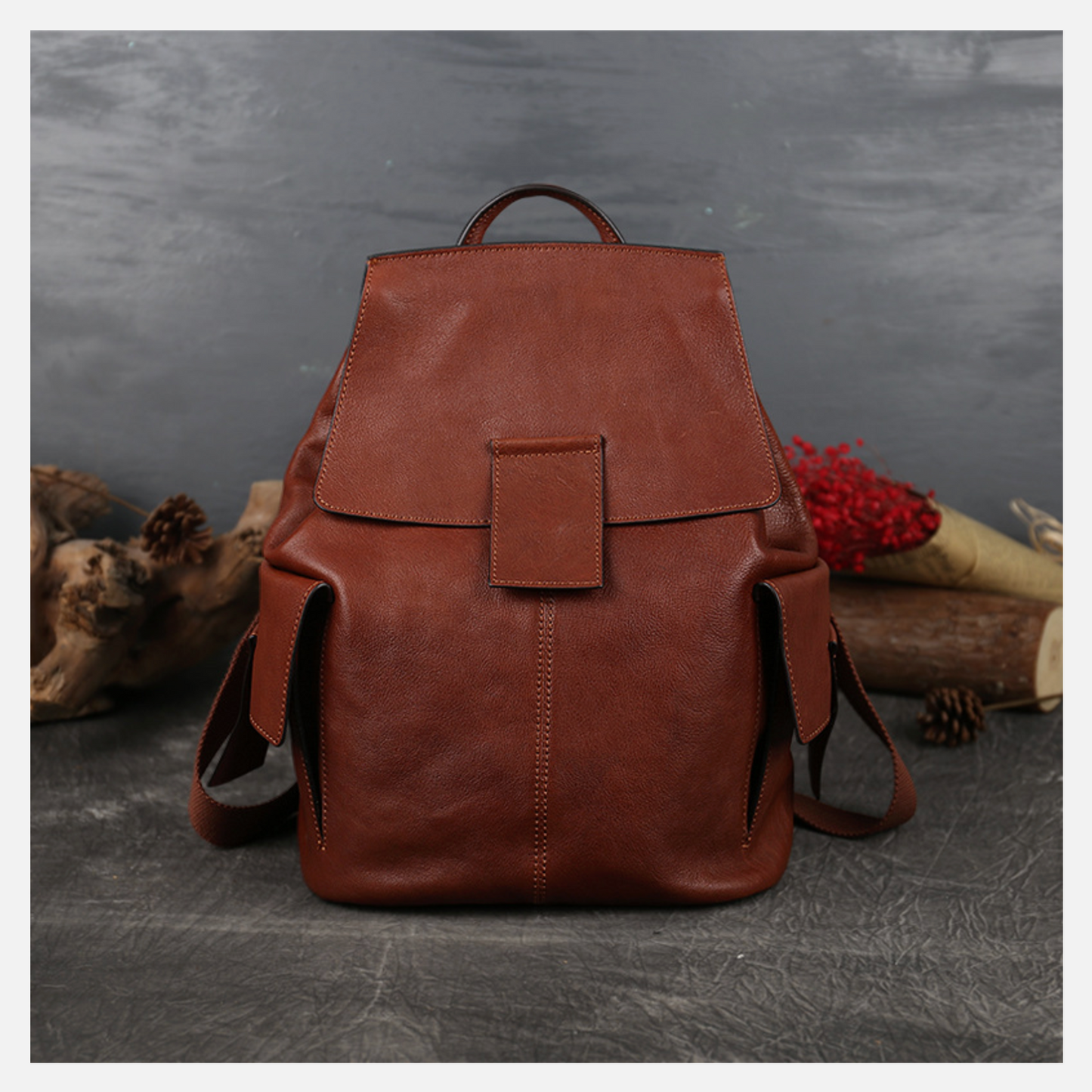 Brand New Retro National Style Genuine Leather Bag