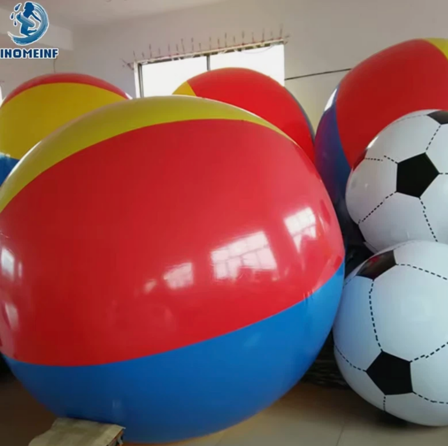 24 Inch Inflatable Circus Color Theme Large Beach Ball
