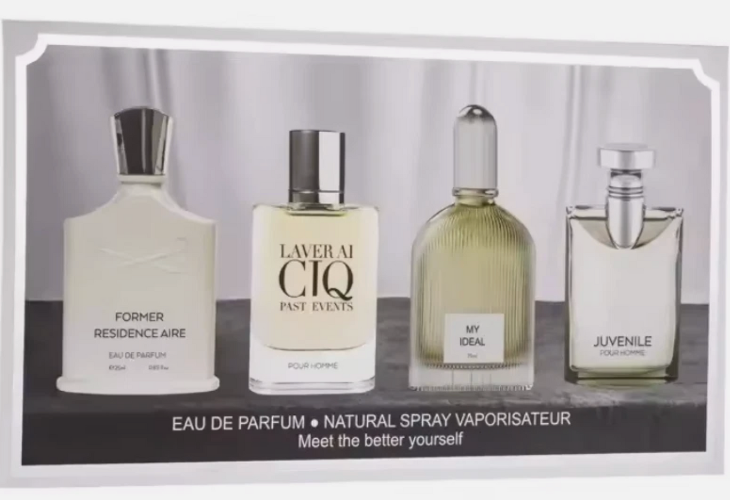 4 Pack 100ml Mens Cologne Deluxe De Parfum Silver Breeze Earth Fragrance