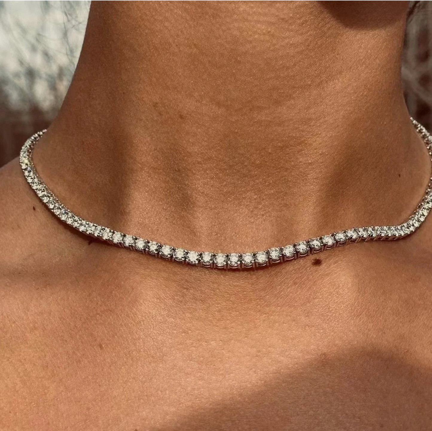 Men or Woman's Luxury Geometric Rhinestone Gem Necklace
