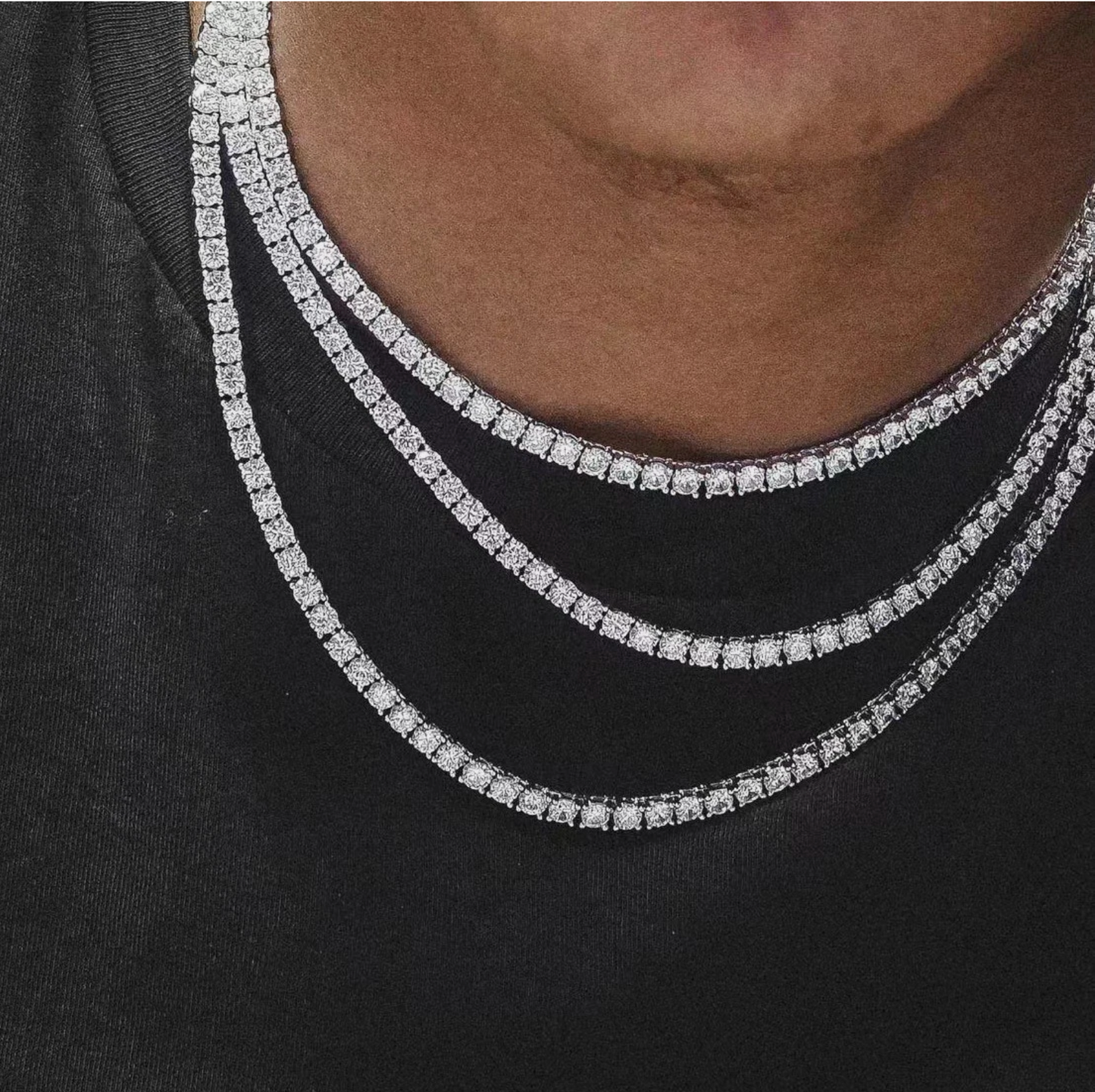 Men or Woman's Luxury Geometric Rhinestone Gem Necklace