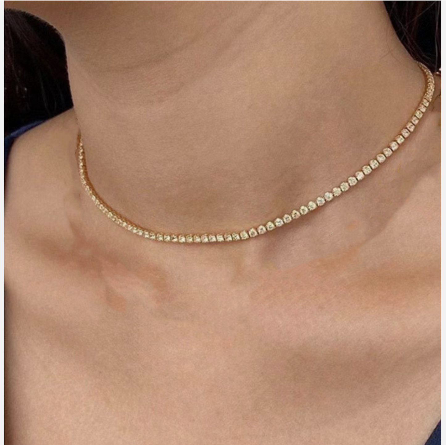 Men or Woman's Luxury Geometric Rhinestone Gem Necklace