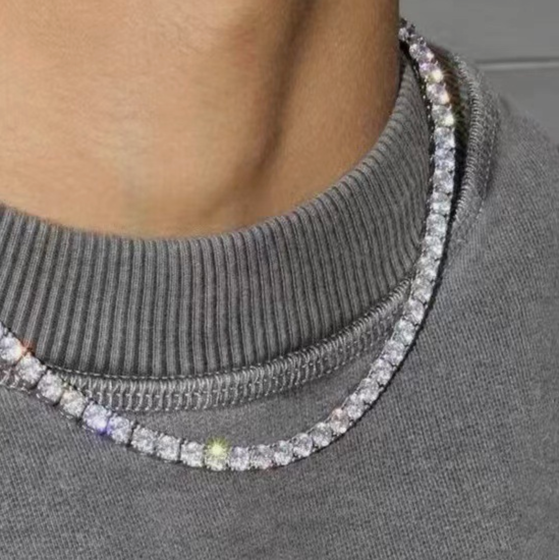 Men or Woman's Luxury Geometric Rhinestone Gem Necklace