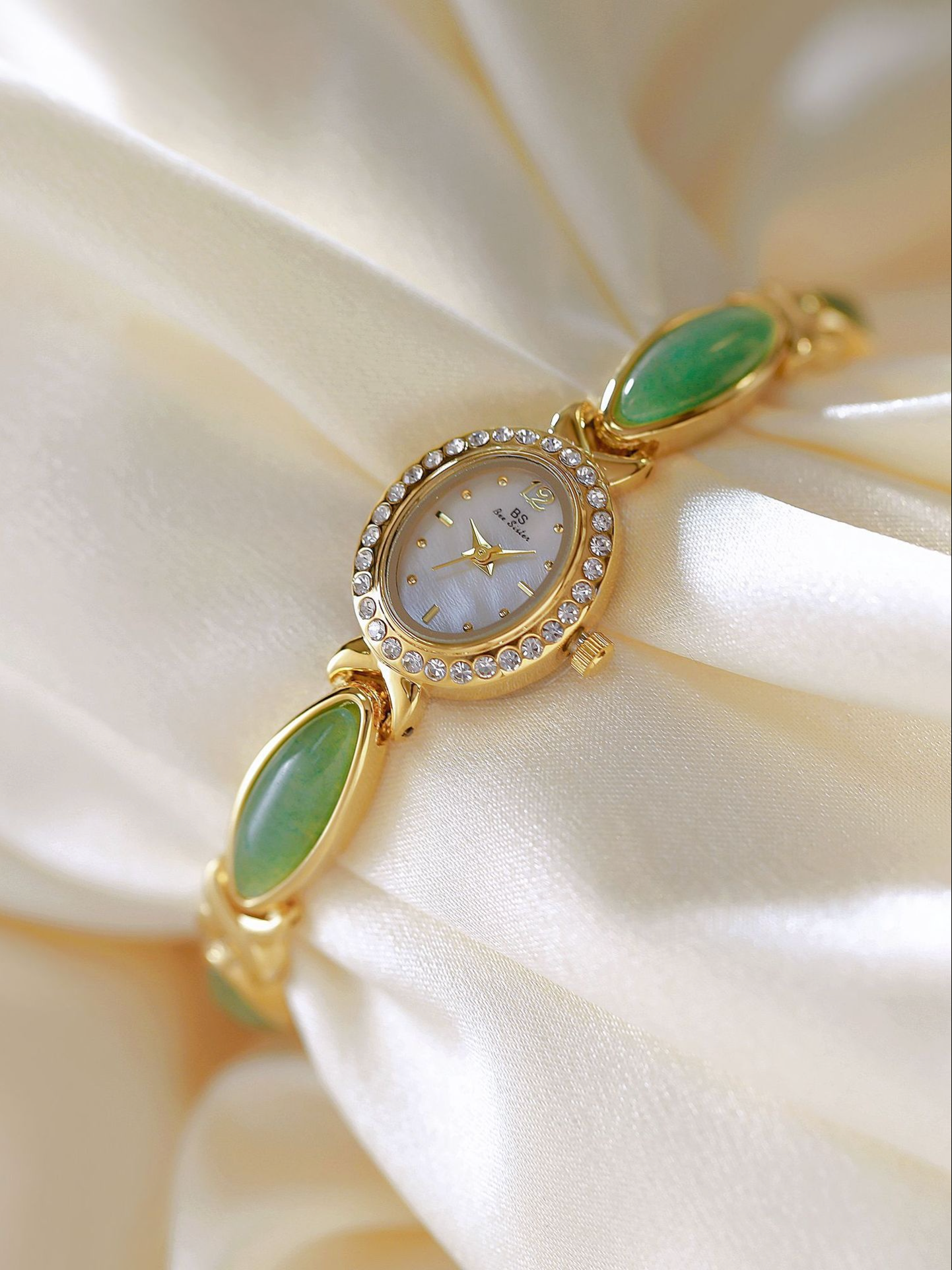 Womans Dongling Stone Hetian Jade Chain Watch
