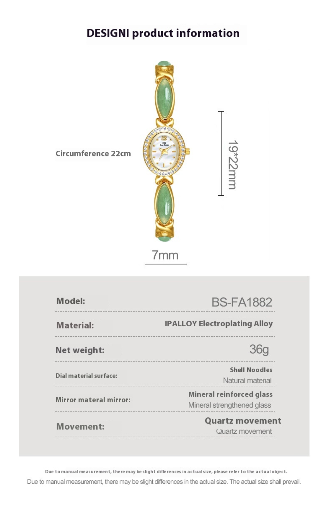 Womans Dongling Stone Hetian Jade Chain Watch