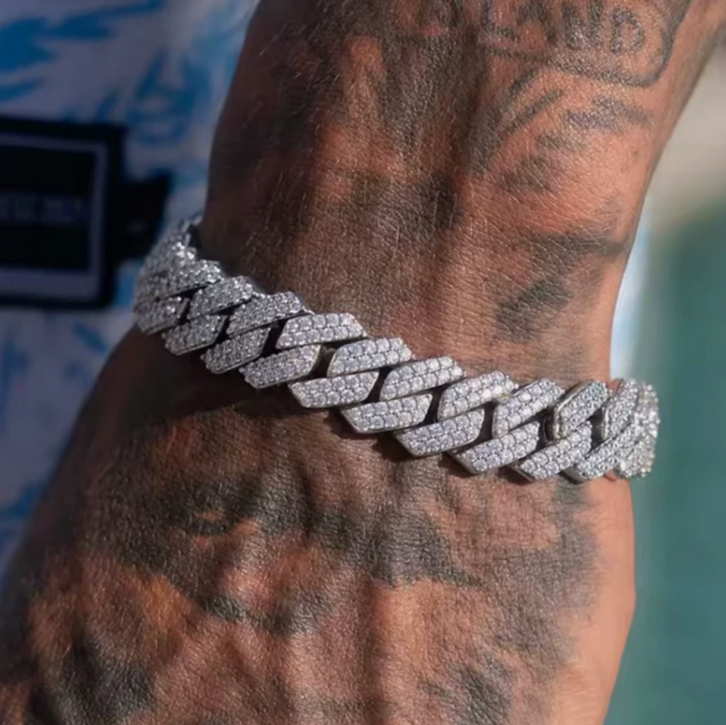 14MM Mens Iced Out Miami Cuban Link Chain Bracelets