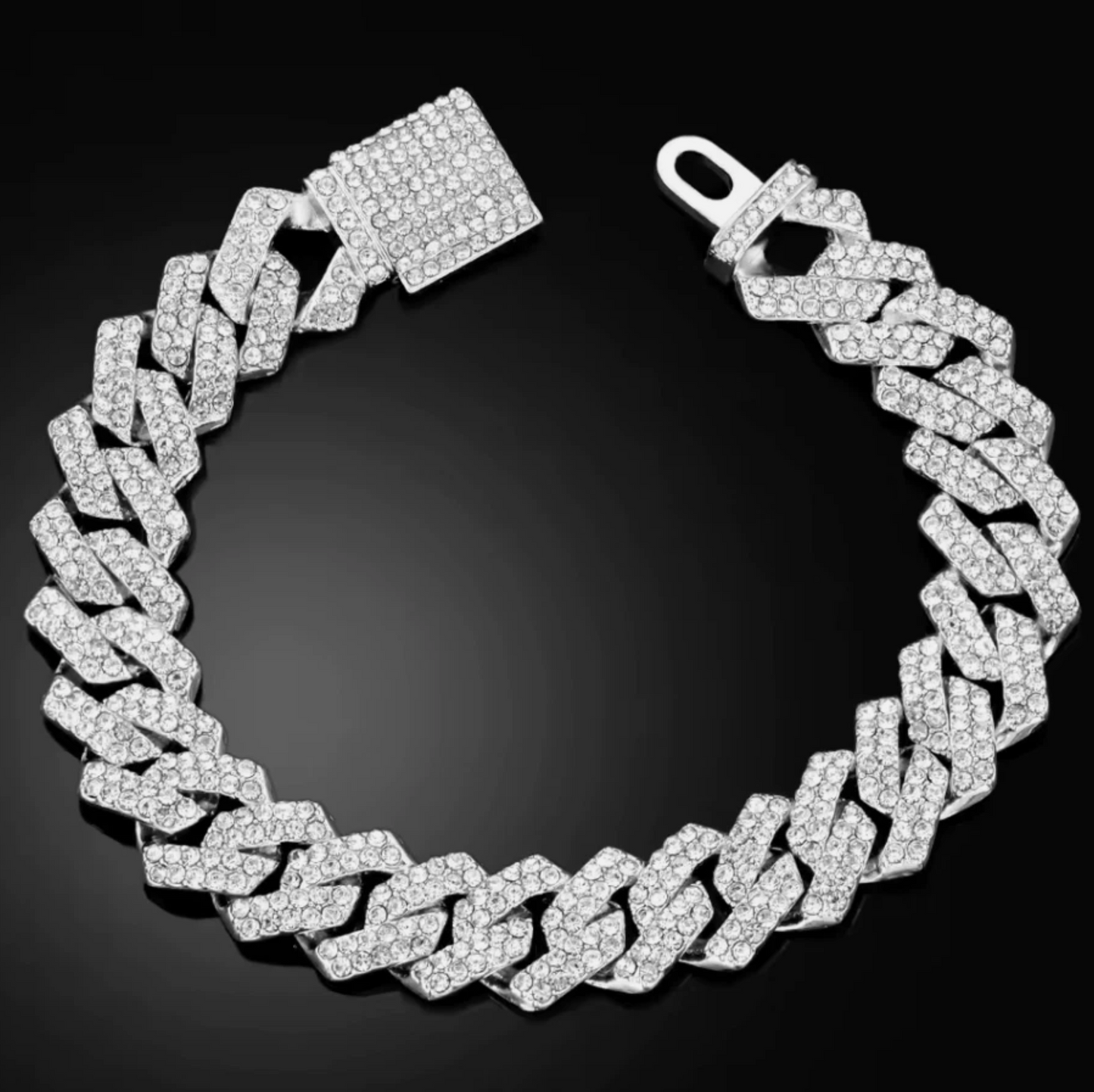 14MM Mens Iced Out Miami Cuban Link Chain Bracelets
