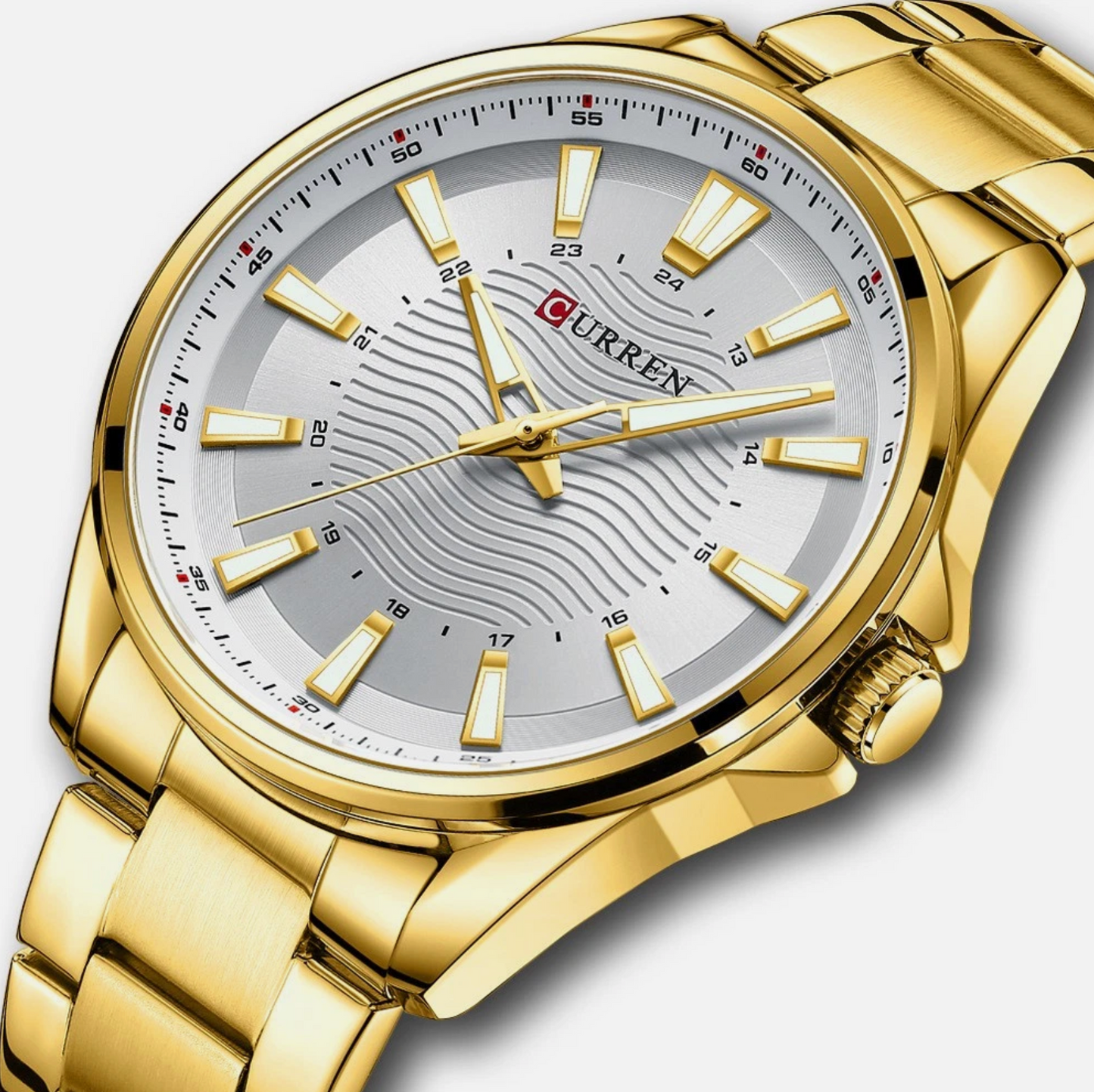 Mens Waterproof Fashion Stainless Steel Steel Quartz Supreme Design High-End Watch