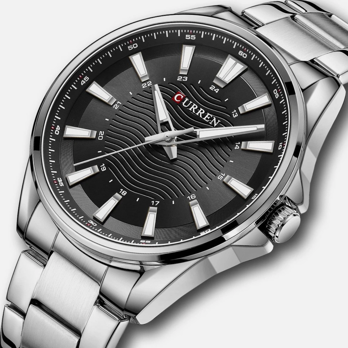 Mens Waterproof Fashion Stainless Steel Steel Quartz Supreme Design High-End Watch