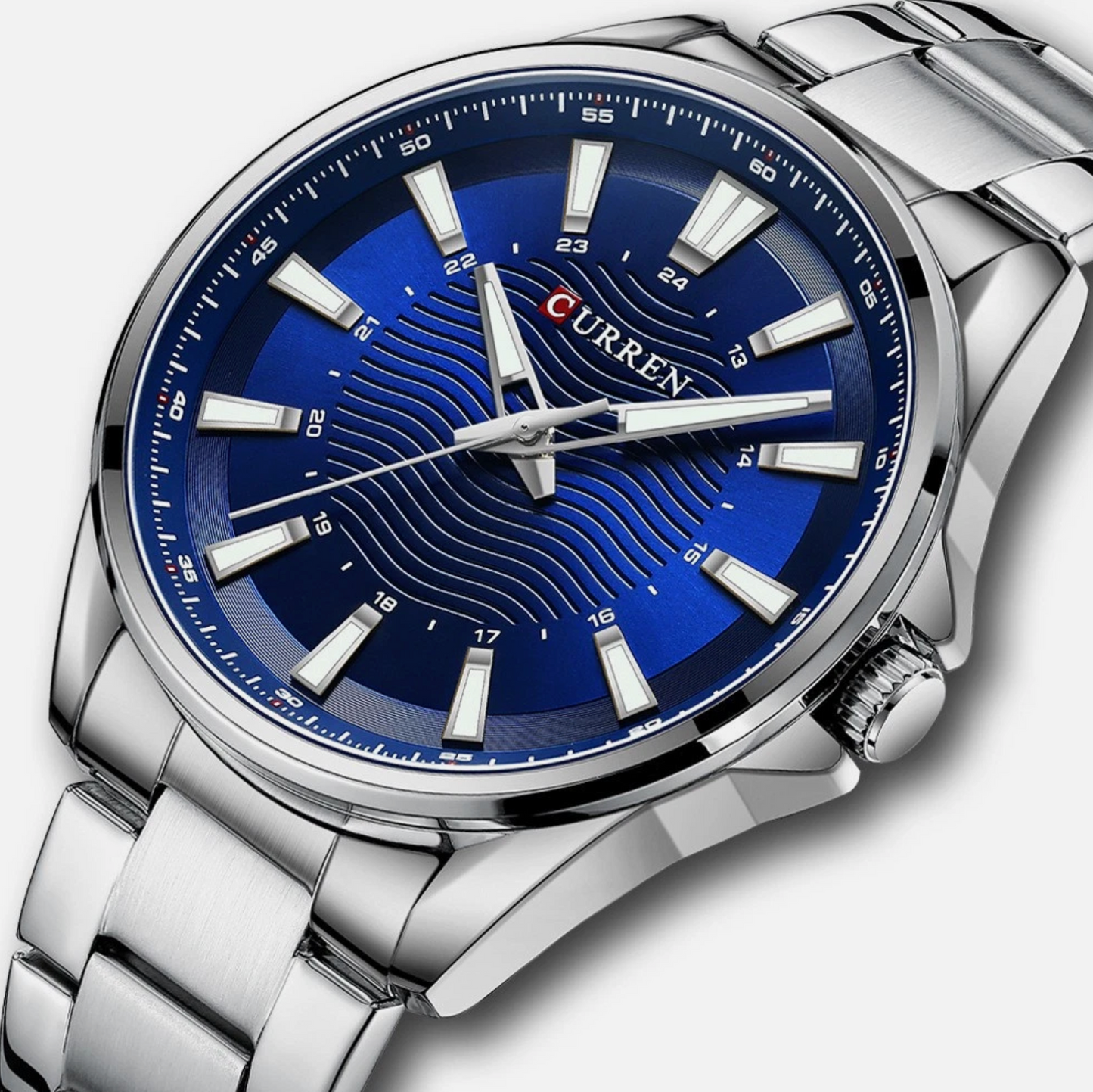 Mens Waterproof Fashion Stainless Steel Steel Quartz Supreme Design High-End Watch