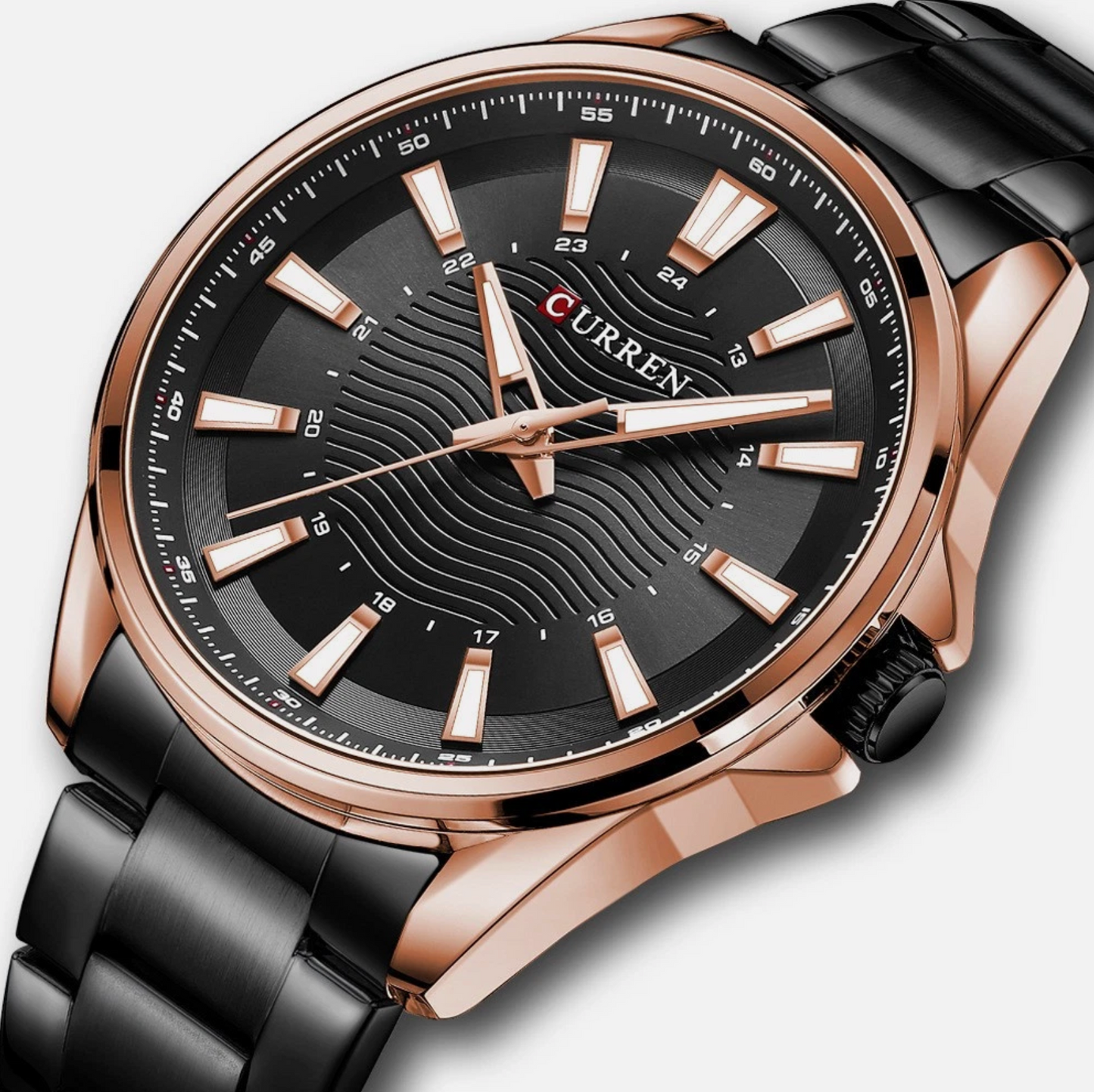 Mens Waterproof Fashion Stainless Steel Steel Quartz Supreme Design High-End Watch