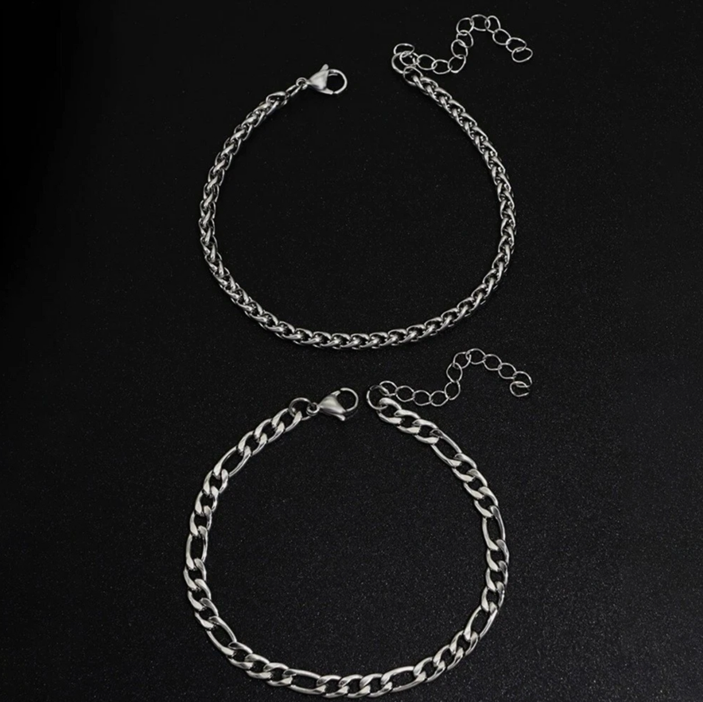 European Style Stainless Steel Two-piece Bracelet Chains