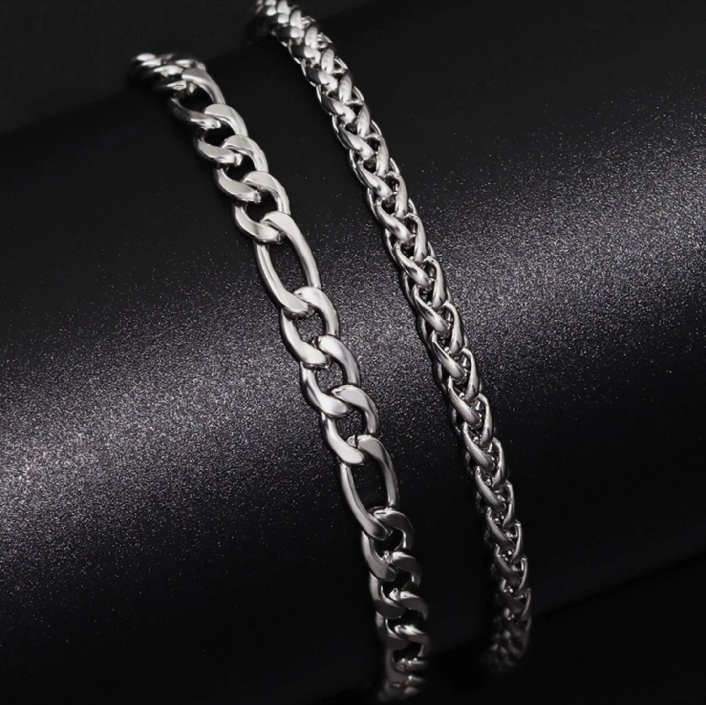European Style Stainless Steel Two-piece Bracelet Chains