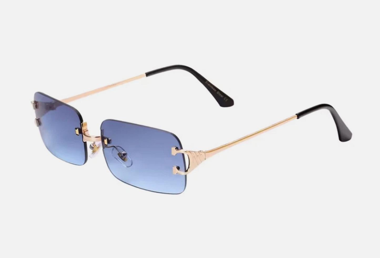 Mens High-Fashioned Slim Rectangle Luxury Craft Sunglasses