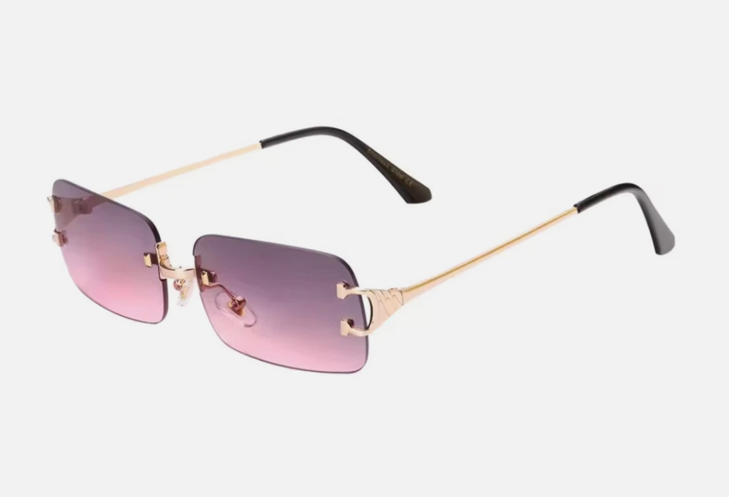 Mens High-Fashioned Slim Rectangle Luxury Craft Sunglasses