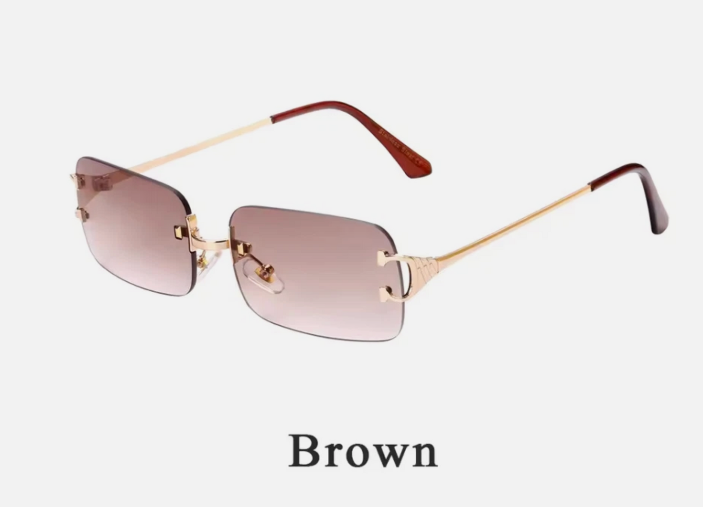 Mens High-Fashioned Slim Rectangle Luxury Craft Sunglasses