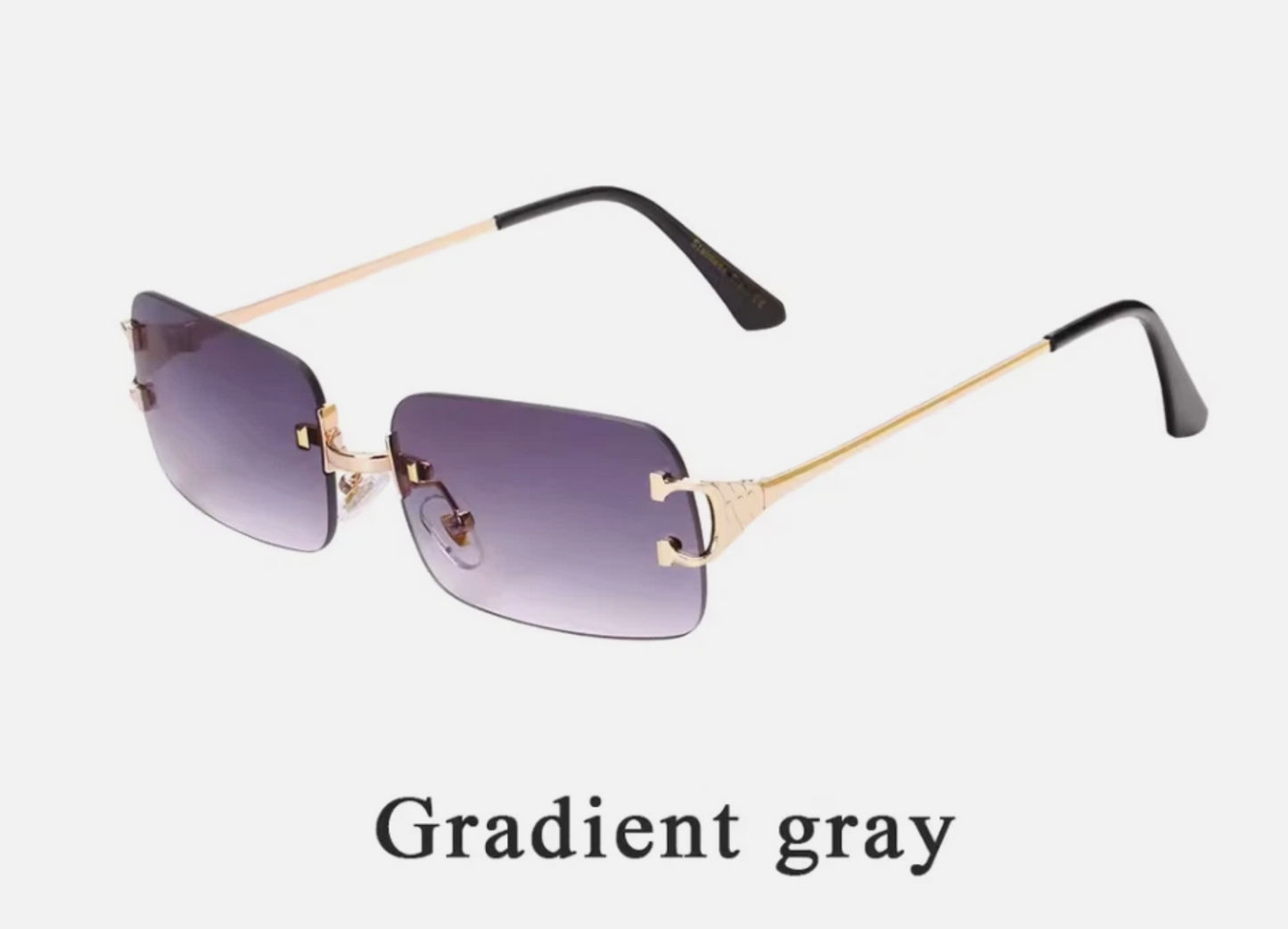 Mens High-Fashioned Slim Rectangle Luxury Craft Sunglasses