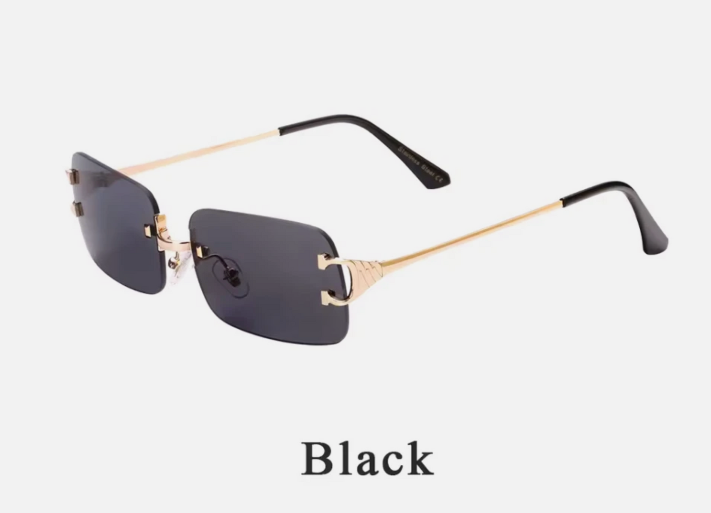 Mens High-Fashioned Slim Rectangle Luxury Craft Sunglasses