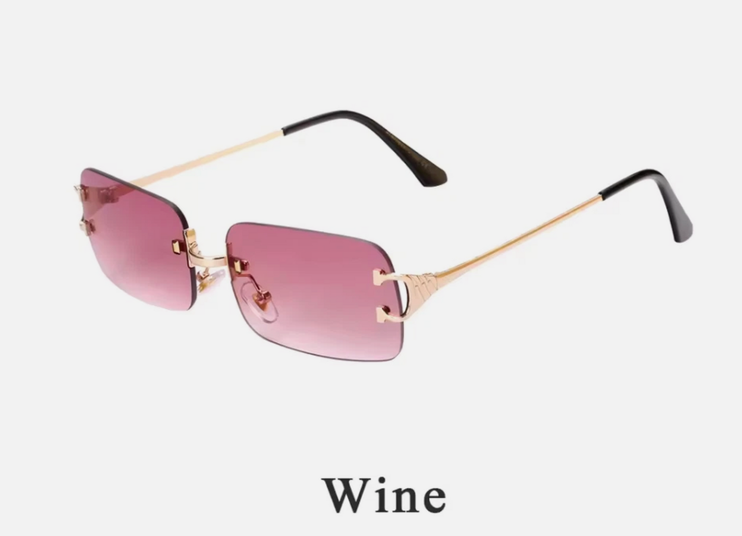 Mens High-Fashioned Slim Rectangle Luxury Craft Sunglasses